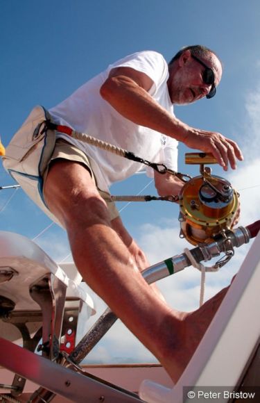 Luc in action. A great heavy tackle angler.